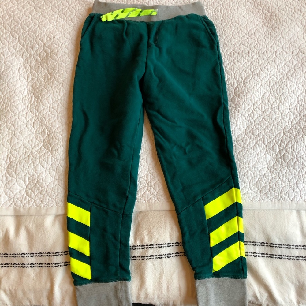 J Crew Boys Corblocked sweatpants with fluoro Trim